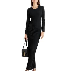 NEW JAMES PERSE women's skinny crew dress in black